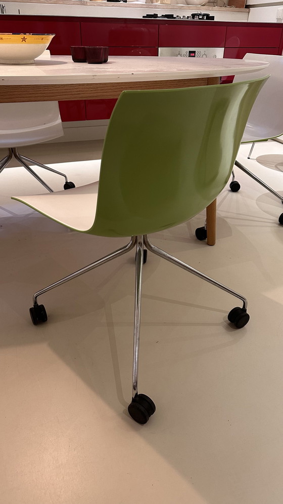 Image 1 of 7X Arper Catifa Chairs On Wheels