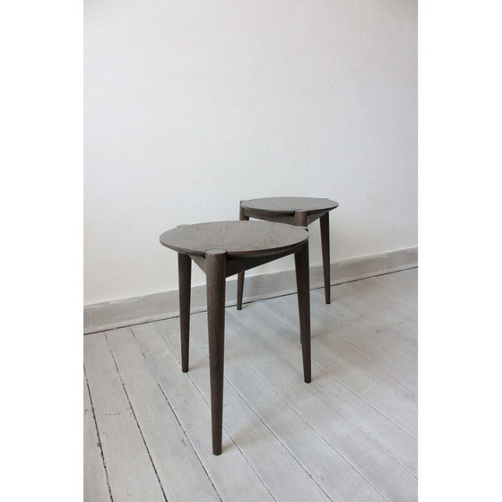 Image 1 of Pair of vintage stools model J160 by Lundgaard Weigelt for Fdb Møbler, Denmark