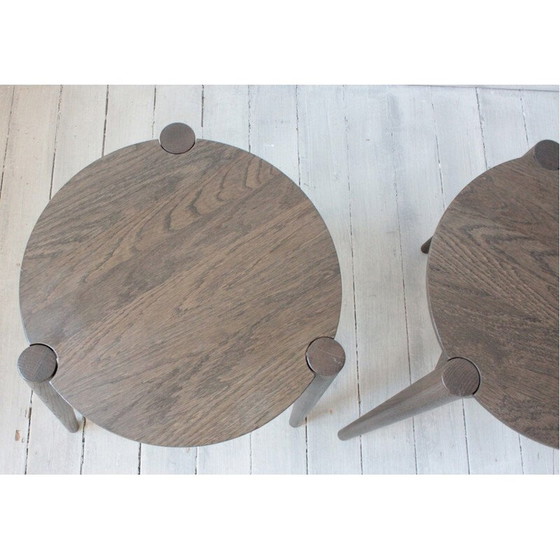 Image 1 of Pair of vintage stools model J160 by Lundgaard Weigelt for Fdb Møbler, Denmark