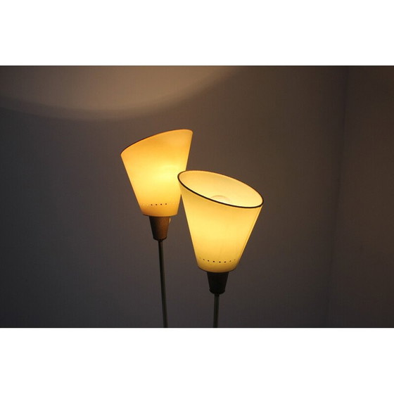 Image 1 of Lampada da terra vintage in ottone e plastica, Cecoslovacchia, anni '60