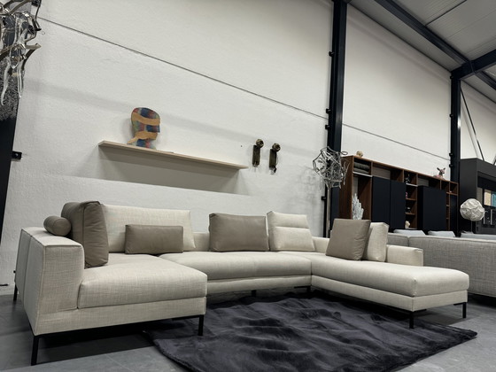 Image 1 of Design On Stock Aikon Lounge Corner Sofa Senna Fabric Cream