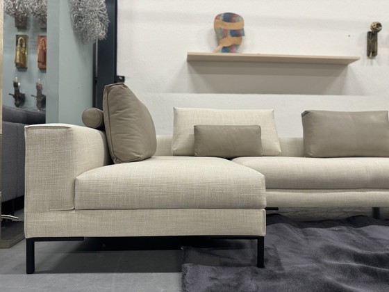 Image 1 of Design On Stock Aikon Lounge Corner Sofa Senna Fabric Cream