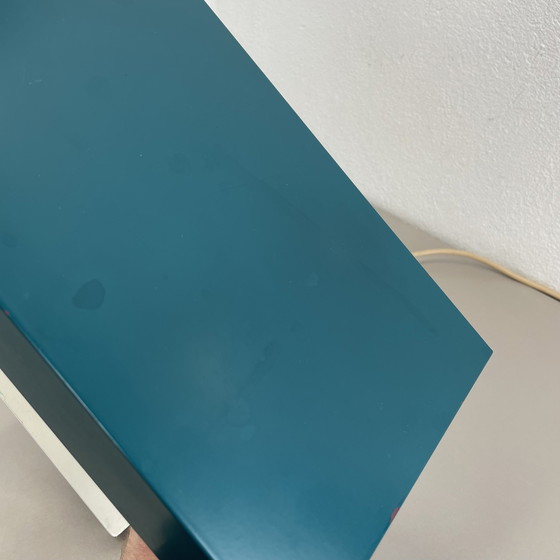 Image 1 of Modernist Green Cubic Sputnik Table Light Kaiser Leuchten Lights, 1970S Germany