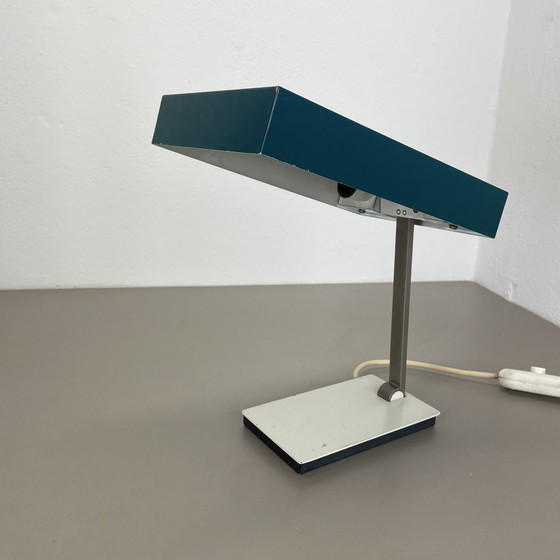 Image 1 of Modernist Green Cubic Sputnik Table Light Kaiser Leuchten Lights, 1970S Germany