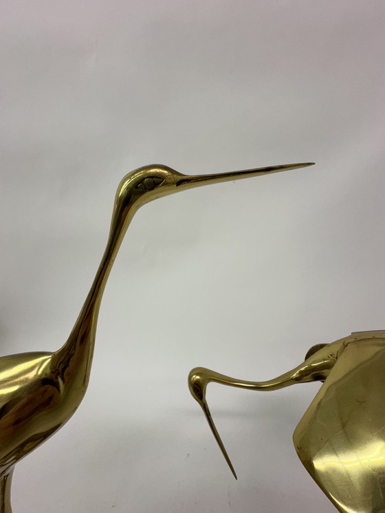 Image 1 of Set of 2 copper cranes from the 1970s