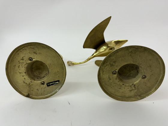 Image 1 of Set of 2 copper cranes from the 1970s