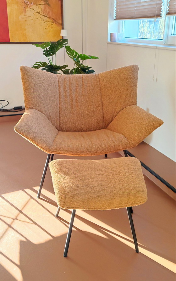 Image 1 of 2 Label Van Den Berg Gustav Armchair With Pouffe