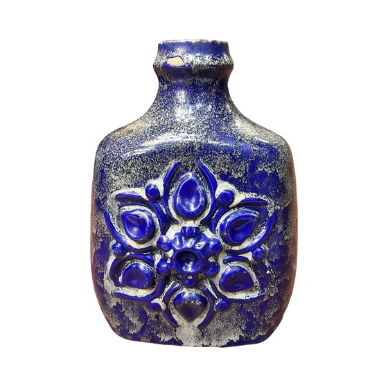 Image 1 of Cobalt Blue, Large, Ceramic Vase Strehla Keramik, Germany 1960S