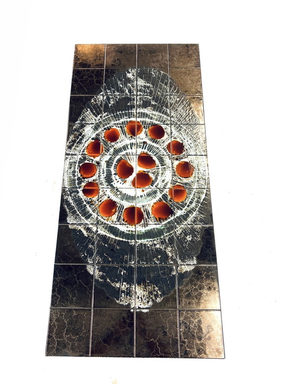 Image 1 of Chrome & tile coffee table, J. Belarti