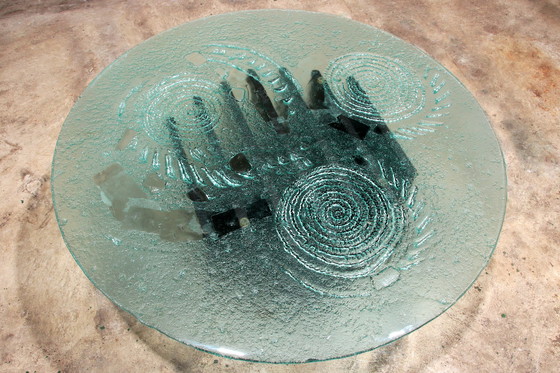 Image 1 of Sculptural glass coffee table by Heinz Lilienthal 1970,Germany