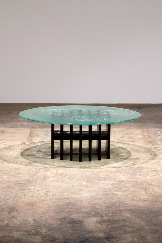 Image 1 of Table basse sculpturale en verre par Heinz Lilienthal 1970,Allemagne