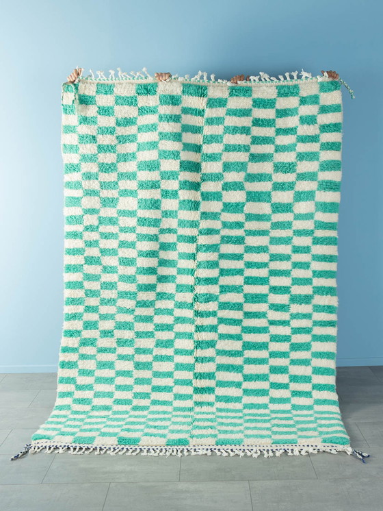 Image 1 of Peppermint Check, Berber Rug, 165 x 246