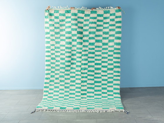 Image 1 of Peppermint Check, Berber Rug, 165 x 246