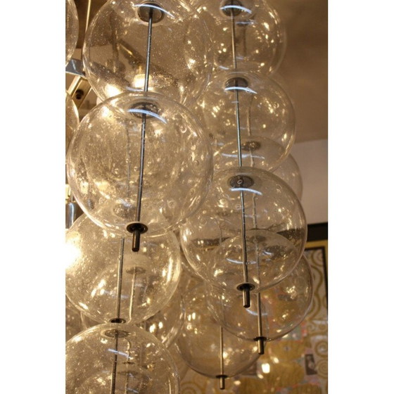 Image 1 of Lampada a sospensione vintage in vetro soffiato a mano, 1960