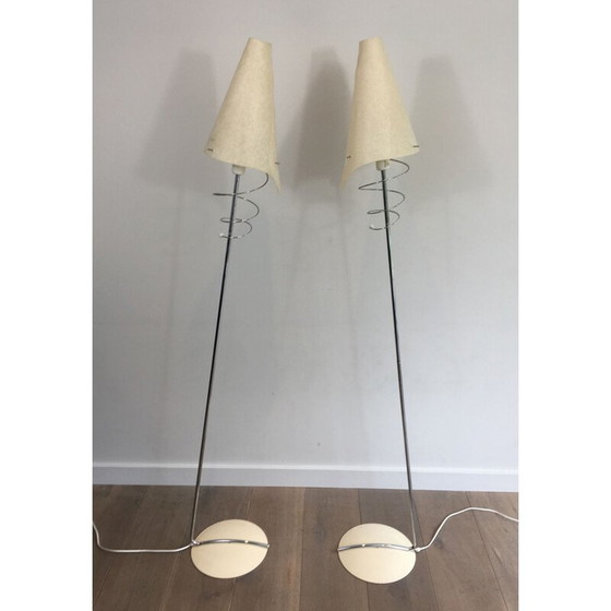 Image 1 of Pair of Vintage Floor Lampposts 1970