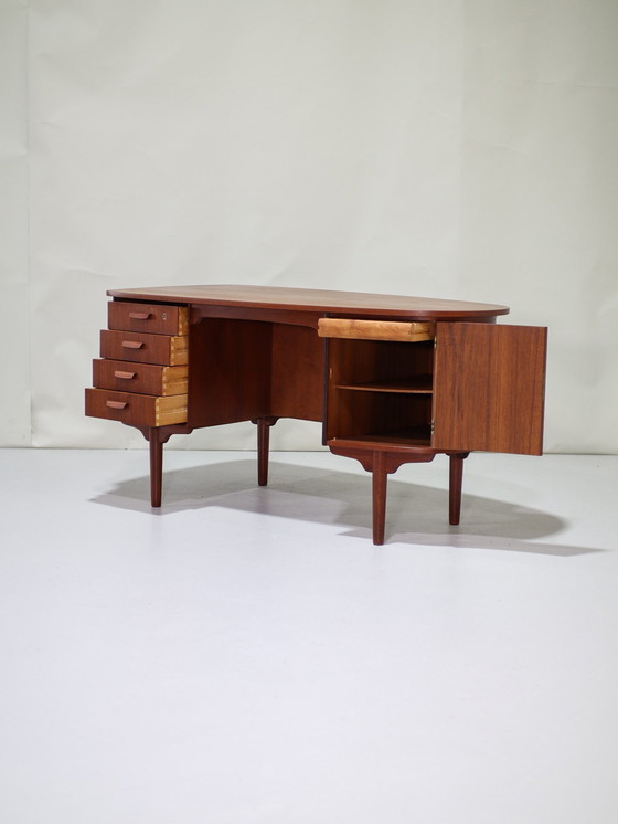 Image 1 of Desk H.P. Hansen Bullet Teak Danish Vintage