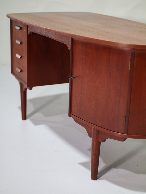 Image 1 of Desk H.P. Hansen Bullet Teak Danish Vintage