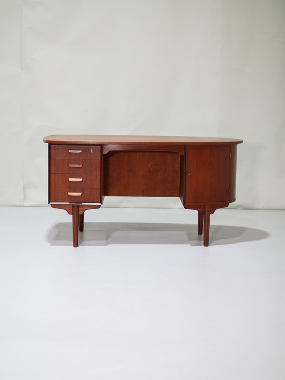 Image 1 of Desk H.P. Hansen Bullet Teak Danish Vintage