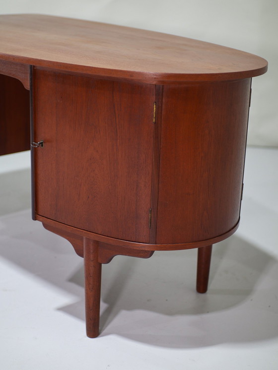 Image 1 of Desk H.P. Hansen Bullet Teak Danish Vintage