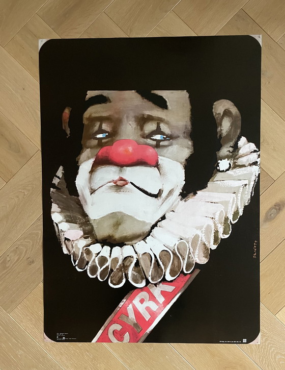 Image 1 of Waldemar Swierzy (1931-2013),  “Circus Clown With Flange” , 1970, Poster No  29, Copyright By Desa Foreign Trade Enterprise, War