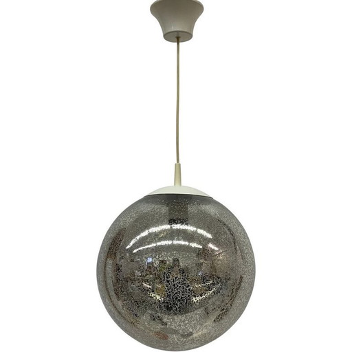 Vintage glass pendant lamp, 1970s