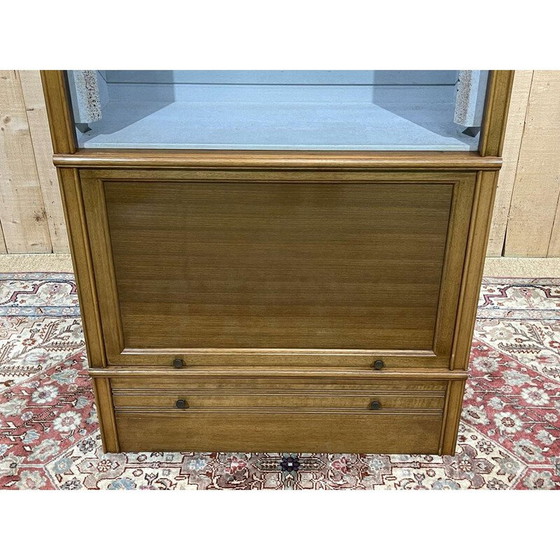 Image 1 of Vintage dismountable display cabinet in walnut and oak for Md, 1960