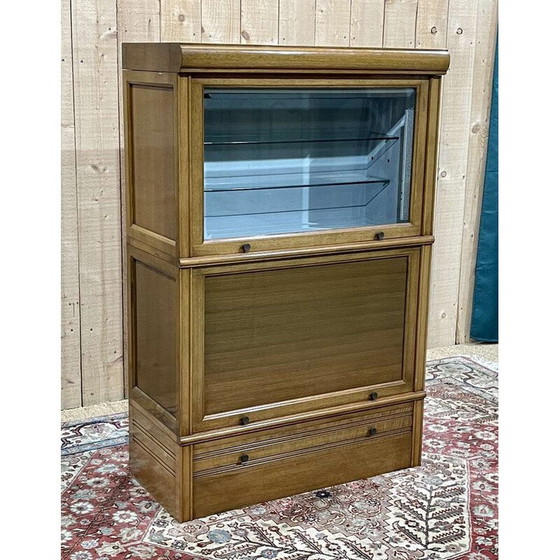 Image 1 of Vintage dismountable display cabinet in walnut and oak for Md, 1960