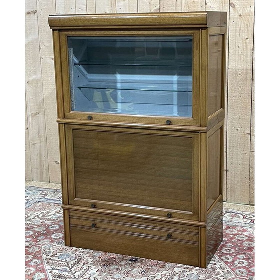 Image 1 of Vintage dismountable display cabinet in walnut and oak for Md, 1960
