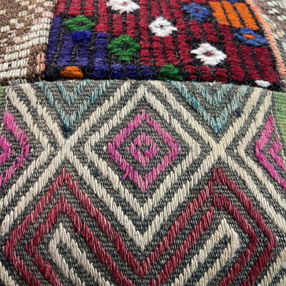 Image 1 of Vintage Turkish Kilim Patchwork Cushion Cover , 45 x 45 cm