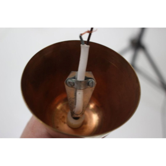 Image 1 of Lampada a sospensione vintage in metallo e vetro, Cecoslovacchia 1969