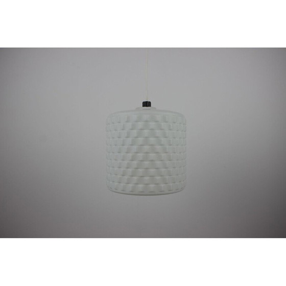 Image 1 of Lampada a sospensione vintage in metallo e vetro, Cecoslovacchia 1969