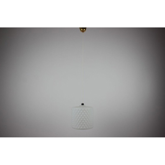 Image 1 of Lampada a sospensione vintage in metallo e vetro, Cecoslovacchia 1969