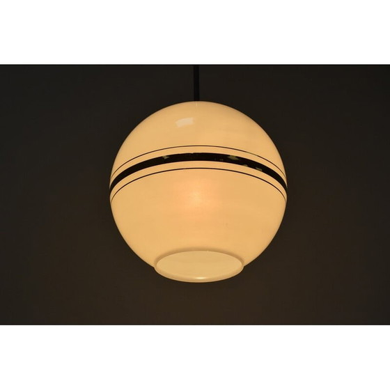 Image 1 of Mid-century glass pendant lamp by Napako, Czechoslovakia 1970s