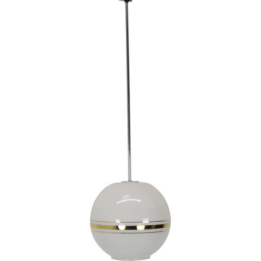 Mid-century glass pendant lamp by Napako, Czechoslovakia 1970s