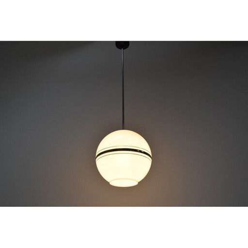 Mid-century glass pendant lamp by Napako, Czechoslovakia 1970s