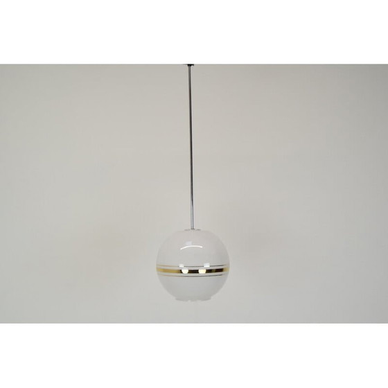 Image 1 of Mid-century glass pendant lamp by Napako, Czechoslovakia 1970s