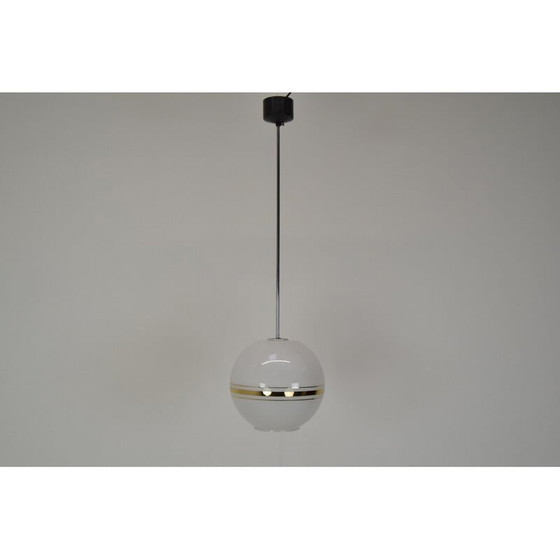 Image 1 of Mid-century glass pendant lamp by Napako, Czechoslovakia 1970s