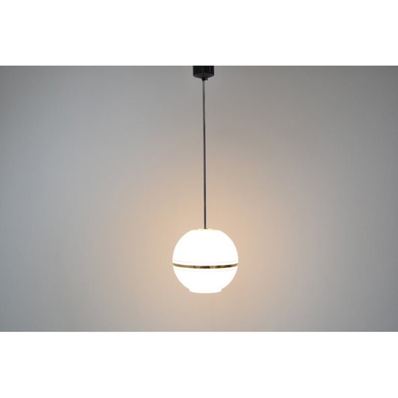 Image 1 of Mid-century glass pendant lamp by Napako, Czechoslovakia 1970s