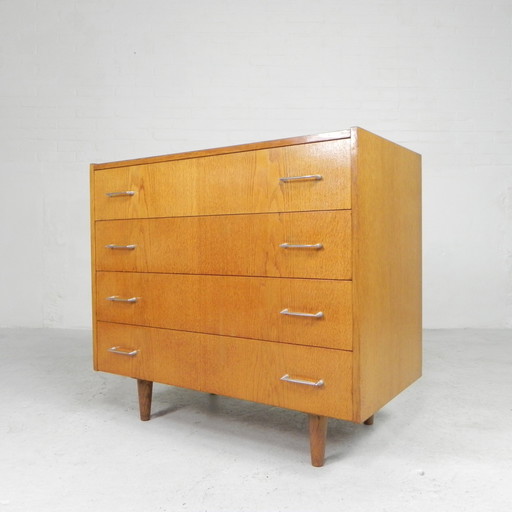 Commode vintage à 4 tiroirs, armoire, années 1960