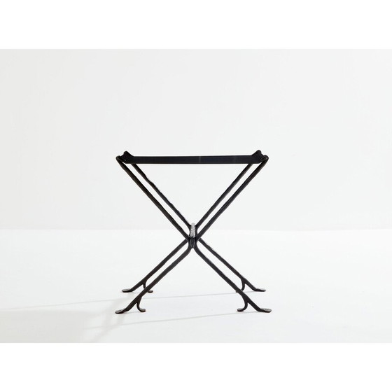 Image 1 of Vintage Isis side table in hammered wrought iron by Elizabeth Garouste and Mattia Bonetti, 1987