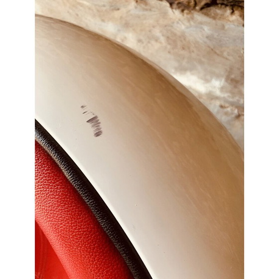 Image 1 of Poltrona vintage in similpelle rossa con pallina a forma di occhio, 1960