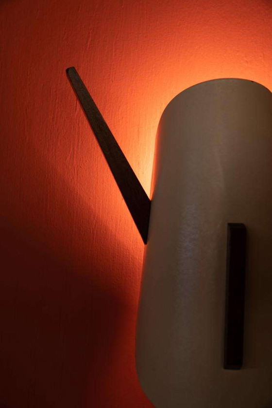 Image 1 of Lampada da parete vintage anni '60, applique mid-mod in teak e metallo