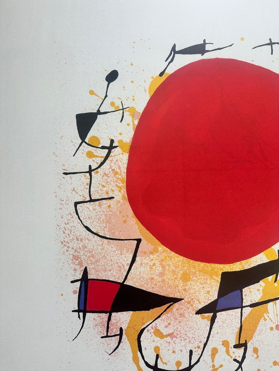 Image 1 of Original Lithograph Iii - The Red Sun - Joan Miró - 1972