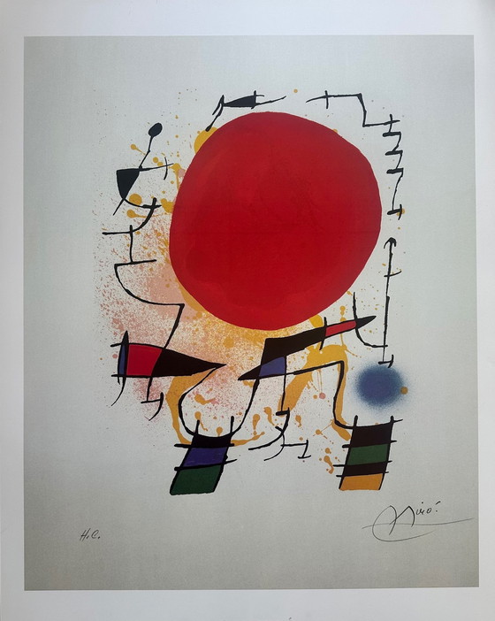 Image 1 of Original Lithograph Iii - The Red Sun - Joan Miró - 1972