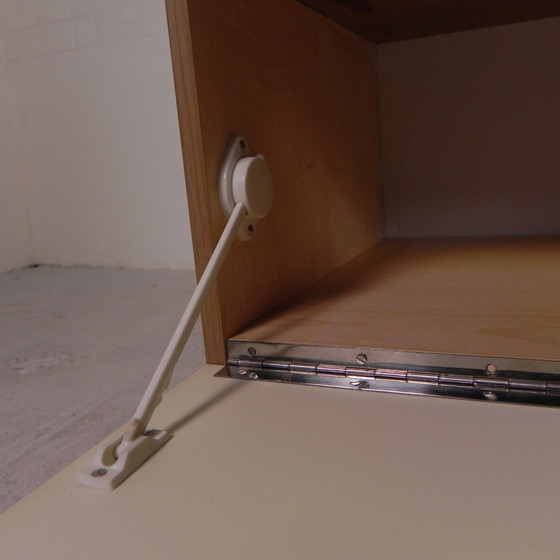 Image 1 of Sideboard With 2 Drawers And 2 Flaps In Birch Veneer, 1960s