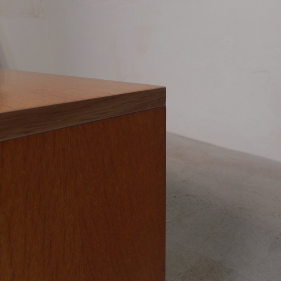 Image 1 of Sideboard With 2 Drawers And 2 Flaps In Birch Veneer, 1960s