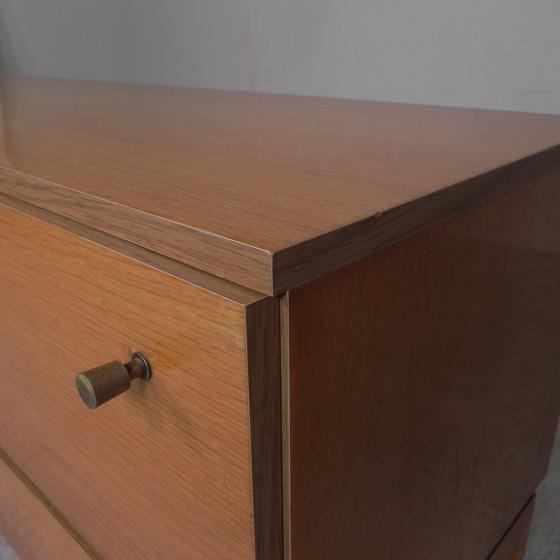 Image 1 of Sideboard With 2 Drawers And 2 Flaps In Birch Veneer, 1960s