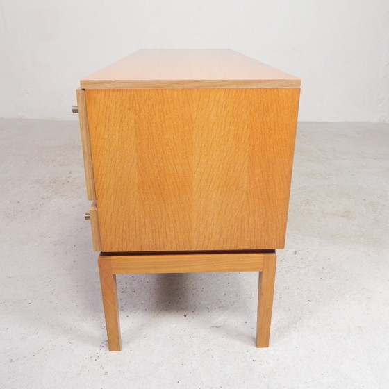 Image 1 of Sideboard With 2 Drawers And 2 Flaps In Birch Veneer, 1960s