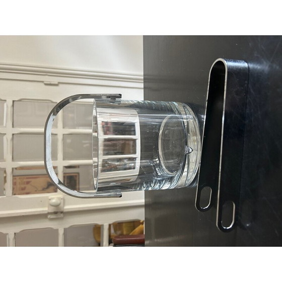 Image 1 of Vintage crystal and steel ice bucket by Henning Koppel for Orrefors, Sweden 1970