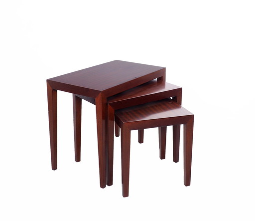 Severin Hansen Danish design nesting tables mahogany